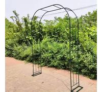 Sturdy Black Metal Garden Arch for Climbing Plants - 2.3 to 3.1 m Rose Arbor Outdoor Decoration for Lawn and Garden - Perfect Plant and Flower Trellis