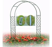 Sturdy Black Metal Garden Arch Trellis - Elegant Wedding Pergola for Climbing Plants, Rose Arbor, Ideal for Ceremonies, Anniversaries & Birthday Parties, 4.6' W x 7.5' H