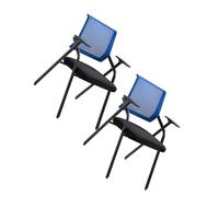Sturdy Blue Folding Chairs with Padded Backrests Durable Indoor & Outdoor Seating for Home & Office Activities Comfortable & Portable Design for Easy Use