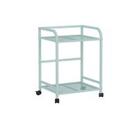 Sturdy Blue PC Tower Stand with Lockable Wheels Under Desk Printer Shelf & CPU Trolley for Gaming Setup Space-Saving PC Accessories Mobile Computer Cart