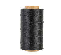 Sturdy Bonded Waxed Polyester Thread, 0.55mm, 437 Yards Wax String Cord - Black for Leather, Hand Sewing, Stitching, Beading, Bookbinding, Bracelets and Macrame Jewelry Making