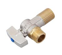Sturdy Brass Valves for Bathroom Accessory 1/4 Turn Stop Valves Inlet Outlet with 3/8Inch Adapter Hot Cold Water Brass Shut Off