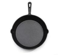 Sturdy Cast Iron Grill Pan for Roasting, For stewing, Frying and Grilling Foods Compatible with Stovetop and Open Flame (25cm)