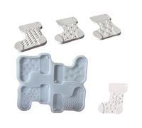 Sturdy Christmas Stocking Shape Molds Nonstick Front Design Silicone Craft Tool for Festival Craft Projects Holiday Silicone Baking Molds