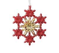 Sturdy Christmas Tree Snowflake Pendant Glittered Acrylic Hanging Decoration for All Holiday Setting User Friendly Christmas Tree Accessory