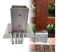 Sturdy Concrete Post Anchor, Pergola Post Base Kit With Screws & Fittings, Stainless Steel Flange Anchor Bases For Industrial Plants/Bridge Pillars(Dia x H 6 x 8cm)