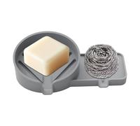 Sturdy Dish Sponge, Holder Self-Draining Silicone, Non-Slip Food-grade Tray