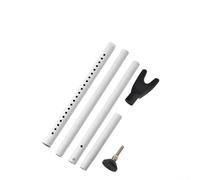 Sturdy Door for Glass Sliders with Telescoping Mechanism and Non Marking Base to Protect Flooring Surfaces (White)