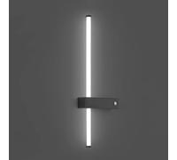 Sturdy Durable Long Tube LED Wall Light Black Linear Wall Sconce Minimalist Wall Mount Lamps with Touch Switch, 12W Modern Bedside Wall Lighting Hallway Corridor Bedroom Sconces Made in China