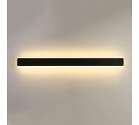 Sturdy Durable Modern LED Linear Wall Sconce Black Long Strip Light Lights Rectangular Minimalist Mount Lamp Frosted Acrylic Lighting for Bedroom Bedside Hallway