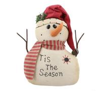 Sturdy Fabric Snowman Figure PP Cotton Filled Holiday Decor(B) | Sturdy material construction, withstands seasons, maintains appearance, for whimsical features, bright cheerful look