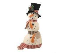 Sturdy Fabric Snowman Figure PP Cotton Filled Holiday Decor(C) | Sturdy material construction, withstands seasons, maintains appearance, for whimsical features, bright cheerful look