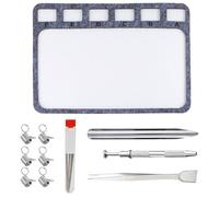 Sturdy Felt Bead Designs Mats Portable for Jewelry Making 11Pcs Rectangle Beading Trays with Alphabetical Scales Handicraft Beading Accessories