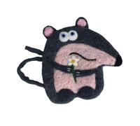 Sturdy Felt Coasters Set Animal Themed Desk Decorations For Coffee Mugs Handcrafted Kitchen Accessories With Artistic Embroidery Coworkers Set