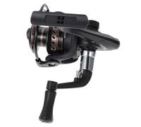 Sturdy Fishing Reel with Folding Handle, Zinc Alloy Copper Black | Strong Performance, Anti-slip Grip, Comfortable Touch, Outdoor Fishing Use, Beginner and Experienced Fisher
