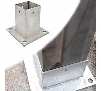 Sturdy Flange Anchor Bases for Fence Pergola & Deck Railing - Wood Post Bracket with Screws & Fittings 3 Pack (7.5"x7.5" 190x190mm) - Durable Construction