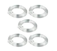 Sturdy Flat Aluminum Craft Wire Perfect for Handmade Jewelry, Pack of 5