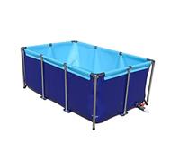 Sturdy Foldable PVC Canvas Fish PondPortable Indoor & Outdoor Koi Turtle Holding Tank Drain Valve Water Storage Pool (1.2m x 1m x 0.6m)& Versatile