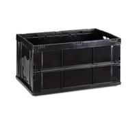 Sturdy folding storage box Heavy-Duty Transport Bin 60 L Black Ergonomic Handles