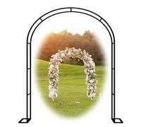 Sturdy Garden Arch for Roses, Metal Trellis 1.2m-2.8m, 19mm Pipe Diameter, Waterproof & Rustproof, Black Color, Size: W300 X H220cm - Perfect for Climbing Plants