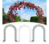 Sturdy Garden Arch for Roses & Vines, 350x250cm Dark Green Pergola, Indoor/Outdoor Wedding Decoration, 200-250cm Height, Perfect for Parties & Events