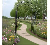 Sturdy Garden Arch Trellis 180-300cm, Metal Pergola Support for Climbing Plants, Wedding Arches for Lawn, Holiday & Party Decoration, Outdoor Landscape Enhancer