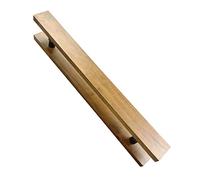 Sturdy Glass Door Handle - Rustic Wooden Push Pull Hardware for Interior & Barn Sliding Doors, Wide Square Gate Grab Pole, Durable & Stylish Design