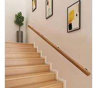 Sturdy Glass Fence Posts for Indoor Stairs - 12ft (360cm) Wood-Inspired Banister Modern Safety Railing & Stylish Home Décor Solution