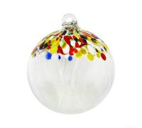 Sturdy Glass Hanging Orb 10cm Weather Resistant
