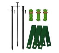 Sturdy Ground Anchors Set with 30cm Iron Nylon Straps for Secure Garden Camping Use Sustainable Ground Stake Set