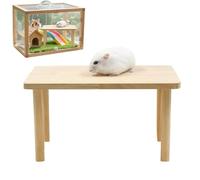 Sturdy Hamster Stand - Wooden Small Animal Toy, 8" Mouse Climbing Frame, Pine Parrot Bird Balance, Hamster Toy for Ferret, Functional Play Accessories, Squirrel,