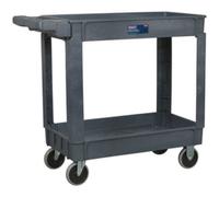 Sturdy Heavy Duty 2 Level Workshop Trolley With 113Kg Capacity Per Shelf