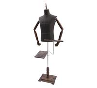 Sturdy Height Adjustable Male Mannequin Torso Form with Tall Stand, Detachable Trousers Rack and Shoe Holder, for Professional Suit and Clothing Display in Boutique Retail Store