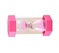 Sturdy Hexagon Base Sand Timer 5min No Rolling(Pink 5 Minute) | Vibrant rainbow colors, visual time tracking, improves focus, classroom essential, silent operation no batteries