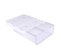 Sturdy hidden drawer storage box under desk The strong adhesive allows you to install it without drilling under the table drawer to save space and organize your stationery and electronic accessories