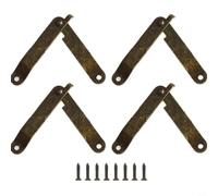 Sturdy Hinge Hardware 4PCS for Attaching to Wooden Boxes Trunks Cabinets and Desks Seeking Classic Visual Upgrade (Silver)