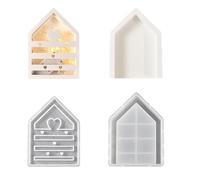 Sturdy Hollow House Display Multi Purpose Silicone Mold for Creating Artistic Hollow House Storage and Decors Storage Box Mold