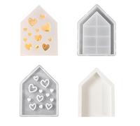 Sturdy Hollow House Display Multi Purpose Silicone Mold for Creating Artistic Hollow House Storage and Decors Storage Box Mold