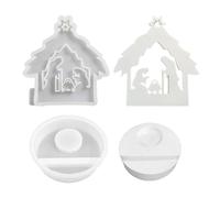 Sturdy House Shaped Holders Mold Creative Silicone Mold for Crafting Prayer Candlestick Chocolate and Soaps Creative Designs