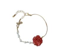Sturdy Imitation Pearl Flowers of Roses for Fashion Trendy Women and Their Friends Casual Wear Roses Friendly Jewelry, フリーサイズ
