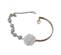 Sturdy Imitation Pearl Flowers of Roses for Fashion Trendy Women and Their Friends Casual Wear Roses Friendly Jewelry, フリーサイズ
