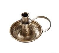 Sturdy Iron Candle Holder with Practical Handle Stylish Decor for For home and Special Occasions (Small Bronze)