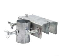 Sturdy Iron Clamp-On Umbrella Holder for Deck, Patio & Bench - Fits Poles up to 1.46 in Diameter, Max Clamp Thickness 1.77 in, Tool- Adjust