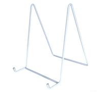 Sturdy Iron Frame Easel Stand for Art Photo Sign Display Supporting Various Flat Decor and Promotional Items (White)