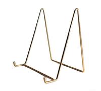 Sturdy Iron Frame Easel Stand for Art Photo Sign Display Supporting Various Flat Decor and Promotional Items (Gold)