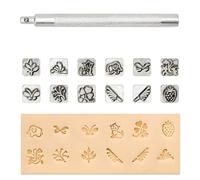 Sturdy Leather Craft Tools Set with Zodiacs Floral Designs Leather Stamps Perfect for Long Term Use by Artists Permanent Embossing Set