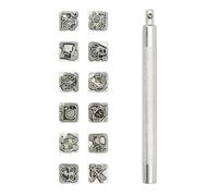 Sturdy Leather Craft Tools Set with Zodiacs Floral Designs Leather Stamps Perfect for Long Term Use by Artists Permanent Embossing Set