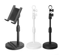 Sturdy Lightweight For Smartphone Holder Tripod with Anti slip Protection, Ideal for Live Broadcasts or Movies (Black B)