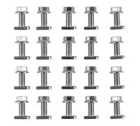 Sturdy M8 Hammer Head Screws and Matching Flange Nuts Total of 20 Pieces Crafted from Resistant Stainless Steel (M8*40)