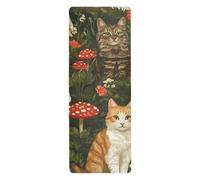 Sturdy Manx Cats yoga travel mat for home gym printed, non slip, hot yoga towel non slip with bag for carrying tapete para ejercicio 71x26 inches